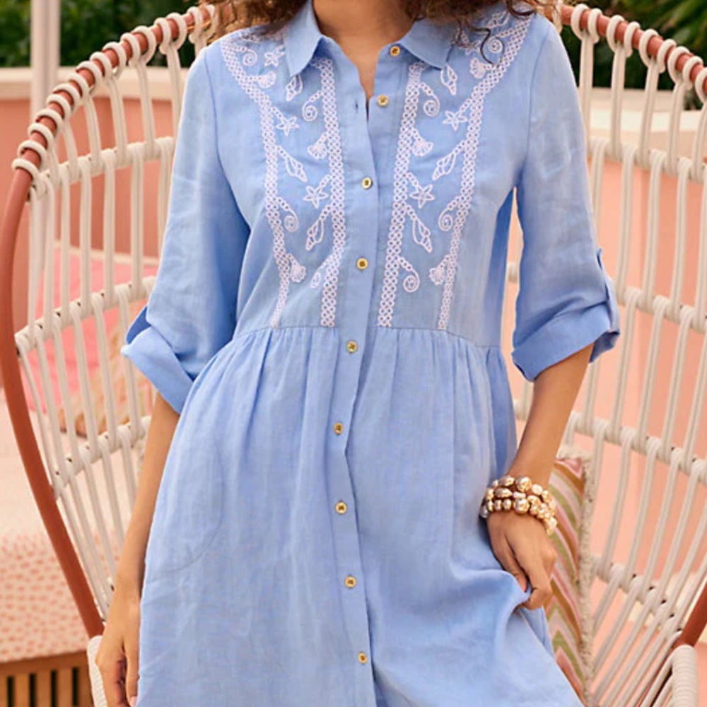 Lilly Pulitzer Shaela Dress in Jacaranda Blue Size Med